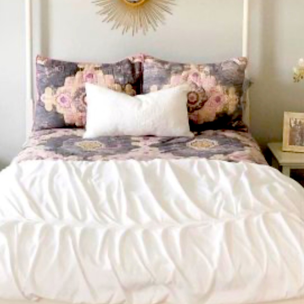 Pottery Barn Teen Bohemian Wonder Paisley Print Twin Quilt & 2 shams lilac grey - Picture 12 of 14